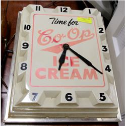 1950’S CO OP ICE CREAM CLOCK