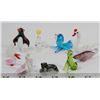 Image 1 : LOT OF 10 GLASS ANIMAL FIGURES