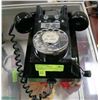Image 1 : OLD BAKELITE ROTARY WALL TELEPHONE.