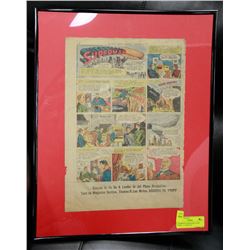 SUPERMAN NEWSPAPER COMIC STRIP --- 71 YRS OLD