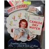 Image 1 : CANADA DRY CARDBOARD ADVERTISING SIGN, 1950'S