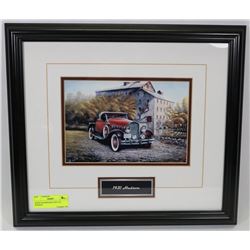 WOOD FRAMED/MATTED 1931 HUDSON