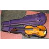 Image 1 : 4/4 NATURAL VIOLIN WITH NEW PARTS, OLD CASE & BOW.