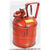 Image 1 : JUSTRITE SAFETY OLD ONE GALLON OIL CAN.