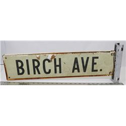 VINTAGE ENAMEL TWO SIDED STREET SIGN