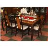 Image 1 : ANTIQUE DINING SET INCL BUFFET & HUTCH, TABLE WITH