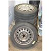 Image 1 : SET OF FOUR 185/65R14 TIRES ON RIMS WITH HUBCAPS