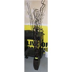 METAL VASE WITH TWIGS