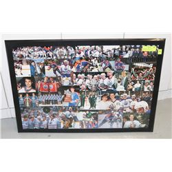 FRAMED PICTURE COLLAGE EDMONTON OILERS