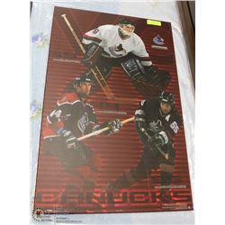 VANCOUVER CANUCKS PLAQUE WITH CLOUTIER, BERTUZZI
