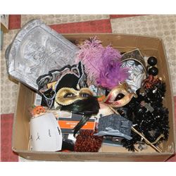 BOX OF ASSORTED HALLOWEEN DECORATIONS