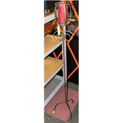 TALL METAL CANDLEHOLDER AND CANDLE