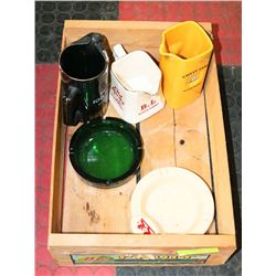 VINTAGE SCOTCH WHISKY PITCHERS ASHTRAYS