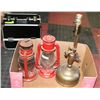 Image 1 : LOT OF VINTAGE LAMP AND LANTERNS