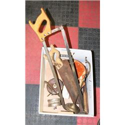 ESTATE BOX OF VINTAGE TOOLS