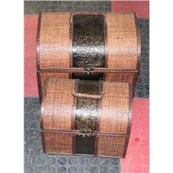 2 WOODEN CHESTS