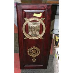 BRASS NOVA SCOTIA HIGHLANDERS COAT OF ARMS