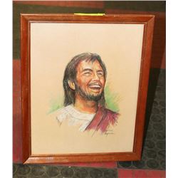 NUMEZ SEGURA FRAMED SKETCH. 12.5X15.5".