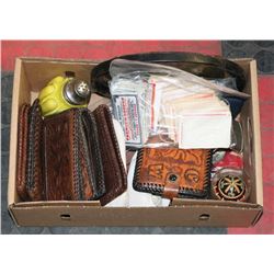 LOT OF ASSORTED LEATHER BILLFOLDS, VINTAGE