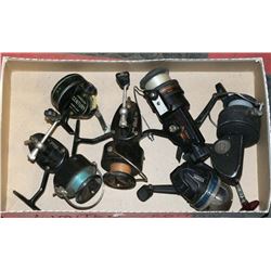 BOX OF VINTAGE FISHING REELS INCL DAM QUICK FROM