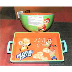 KELLOGGS RICE KRISPY BOWL AND TRAY
