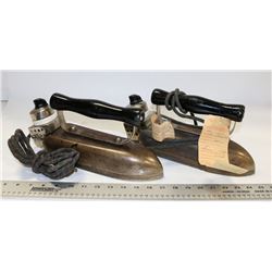 PAIR OF LARGE IRONS