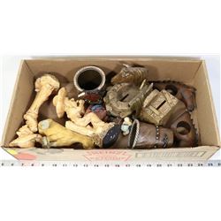 FLAT OF ASST WESTERN PIGGY BANKS & MORE