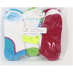 9PK LADIES ANKLE SOCKS