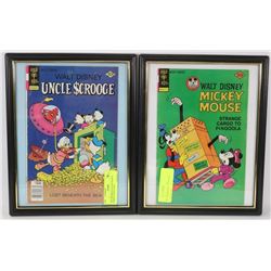 TWO FRAMED VINTAGE DISNEY COMICS 30 CENT ERA