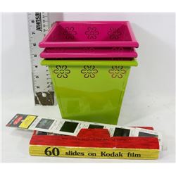 LOT OF TIN BOXES WITH FILM SLIDES