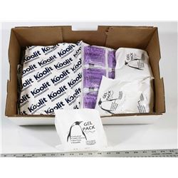 FLAT OF ASSORTED GEL PACKS REUSEABLE