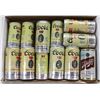 Image 1 : 2 FLATS OF VINTAGE COORS SCHLITZ BEER CANS