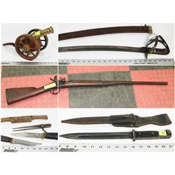 FEATURED LOTS: CANNON, WEAPONS & SWORDS