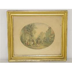 COLORED "BAXTER" PRINT - ENGLISH STREET SCENE