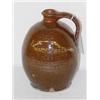 Image 1 : 9" EARLY REDWARE PEAR SHAPED JUG