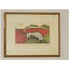Image 1 : 20TH CENT. COLORED ENGRAVING "LEOPARD" SIGNED VITA GIORGI (8" X 12")