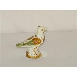 3 1/2" PEARLWARE DECORATED BIRD FIGURE