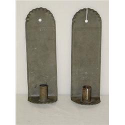 PR. OF TIN CANDLE WALL SCONCES