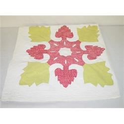 HAND SEWN AND APPLIQUE CRIB QUILT