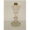 Image 1 : FLINT GLASS WHALE OIL LAMP W/ PRESSED GLASS BASE