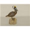 Image 1 : WOODEN CARVED & PAINTED PELICAN SIGNED HERB DAISEY JR. CHINCOTEGUE (?) VA
