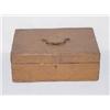 Image 1 : 19TH CENT. WOODEN DOCUMENT BOX W/ BAIL HANDLE & OLD PAINT