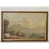 Image 1 : 19TH CENT. OIL ON CANVAS BAY NAPLES & MT. VESUVIUS, UNSIGNED (14" X 22 1/2")