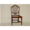 Image 1 : HEPPLEWHITE MAHOGANY SHIELD BACK SIDE CHAIR W/ SHELL & BELLFLOWER INLAY