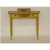 Image 1 : 19TH CENT. NEW ENGLAND DECK TOP DRESSING TABLE W/ OLD YELLOW PAINT & PAINTED GRAPE & VINE DECORATION