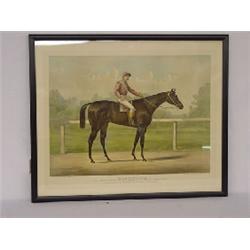 LARGE FOLIO CURRIER & IVES LITHO "GRAND RACER KINGSTON BY SPEED THRIFT" 1891 (25 1/4" X 31" SIGHT SI