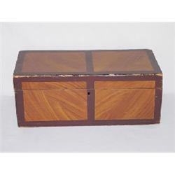 19TH CENT. NEW ENGLAND GRAIN PAINTED FLAT TOP DOCUMENT BOX