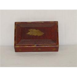 SMALL 19TH CENT. GRAIN PAINTED DRESSER BOX,"REMEMBER YOUR FRIEND" FROM ASHFIELD MA