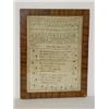 Image 1 : 19TH CENT. NEEDLEWORK SAMPLER BY ANN MARIA SCOTT AGE 9 - 1833 W/ ALPHABET & RELIGIOUS VERSES IN A GR