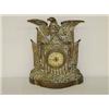 Image 1 : PATRIOTIC CAST IRON SHELF CLOCK W/ EAGLE
